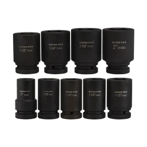 1 In. Drive SAE Deep Impact Socket Set