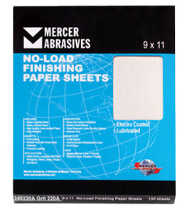 9 x 11 x 280 Grit Dry Sanding Paper-100 Sheets