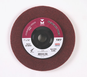 7" Maroon Aluminum Oxide Preparation Wheel-Type 27