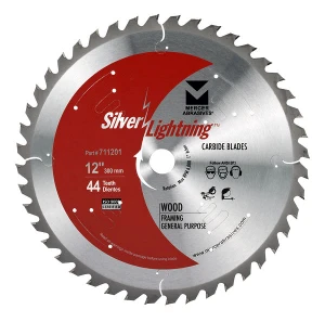 12" x 44 Tooth Wood Cutting Carbide Tipped Saw Blade