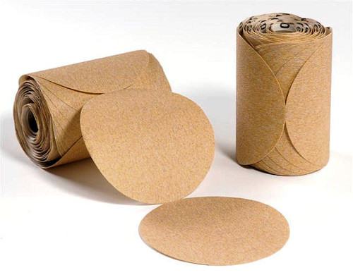 6 in. 180 Grit Gold Stick-On Sandpaper-100 Discs