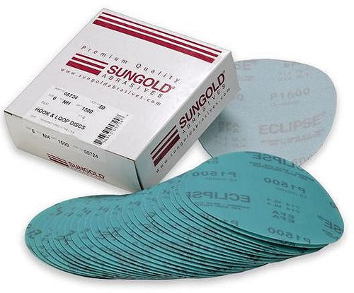 6 in. 1500 Grit Hook & Loop Film Sandpaper