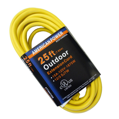 12 Gauge Extension Cord 25 Ft.