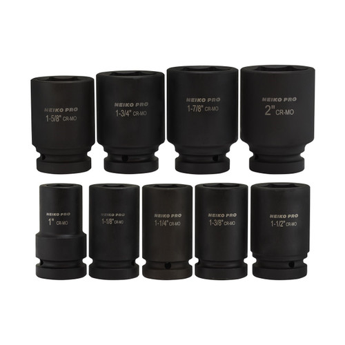 1 In. Drive SAE Deep Impact Socket Set