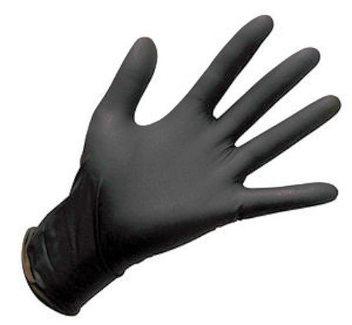 Black Nitrile Gloves-2X Large