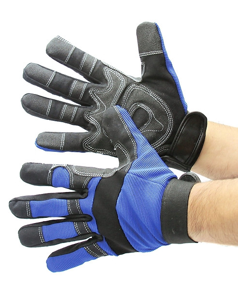 Synthetic Leather Mechanic Glove-Large