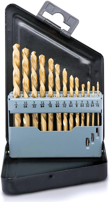 13 Pc Left-Handed Drill Bit Set