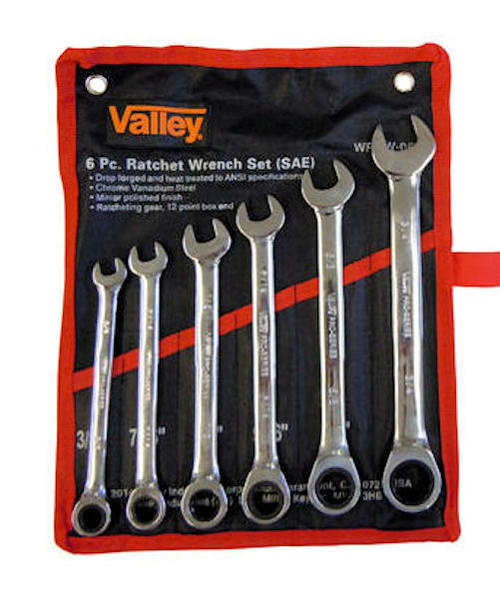 6 pc. Ratcheting Wrench Set -SAE