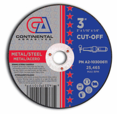 3" x 1/16" Metal Cut-Off Wheel-100 Pieces