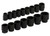 21 Pc 3/4 In. SAE Impact Socket Set