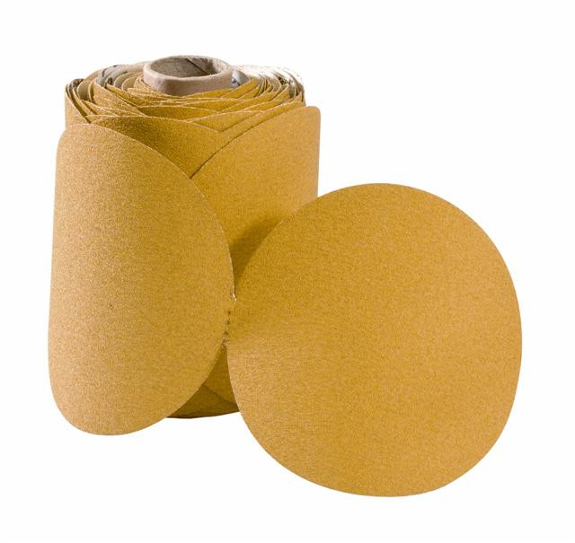 6 in. 220 Gold Stick On Sandpaper