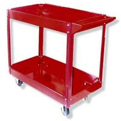 Red HD Steel Service Cart-2 Tray