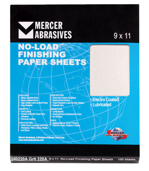 9 x 11 x 120 Grit Finishing Sanding Paper-100 Sheets