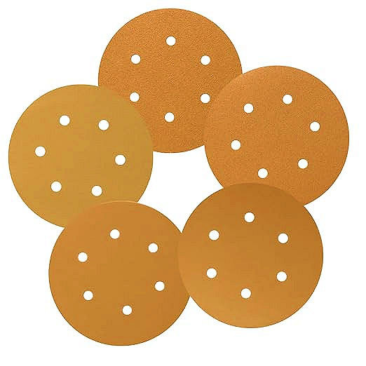 6 In. 180 Grit Hook & Loop Discs-6 Hole