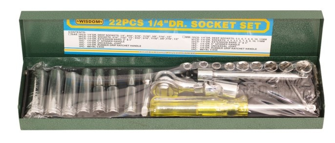 1/4" Drive Metric Socket Set