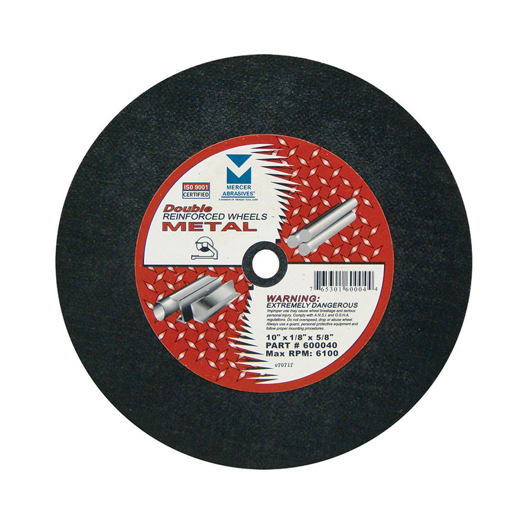 Metal Cut-Off Wheel- 10 in. x 1/8 in. x 1 in.- 10 Pack