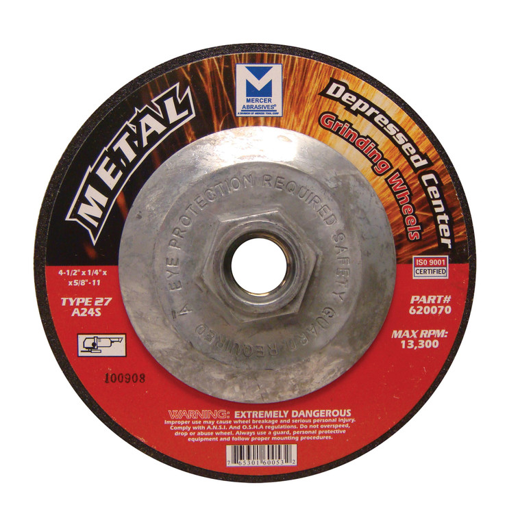 4-1/2 in. x 1/4 in. Grinding Wheel with Hub