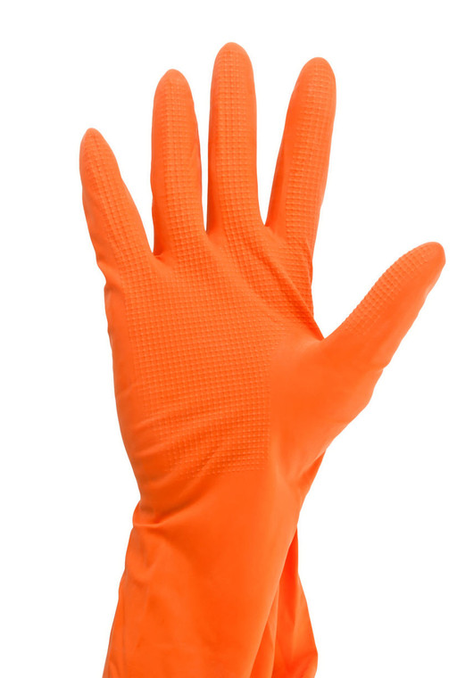 Orange HD Diamond Textured Work Glove-Large