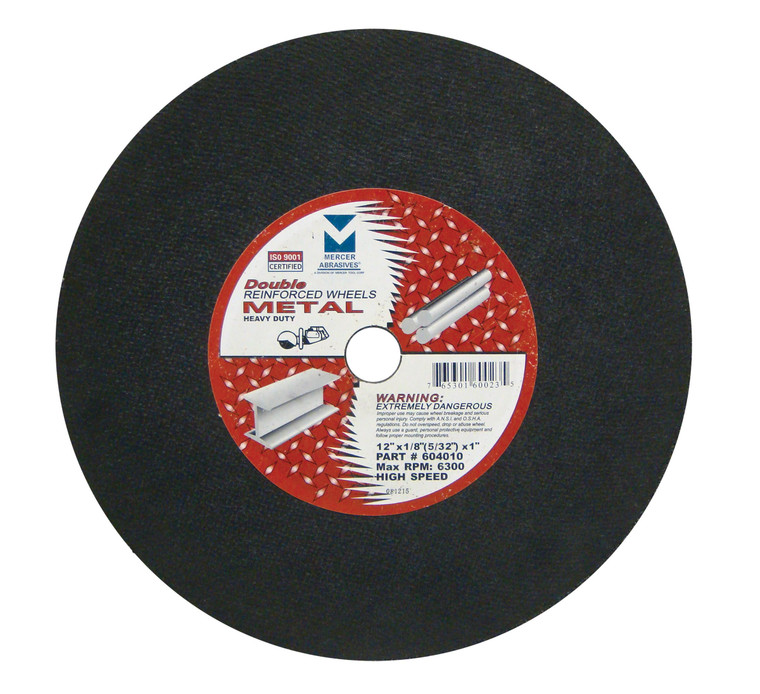 12" x 1/8" (5/32) x 1" Metal Cut-Off Wheel Gas Saw