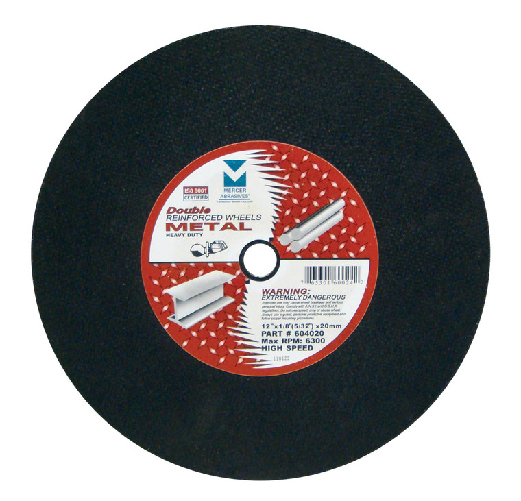 12" x 1/8" (5/32) x 20mm Metal Cut-Off Wheel Gas Saw