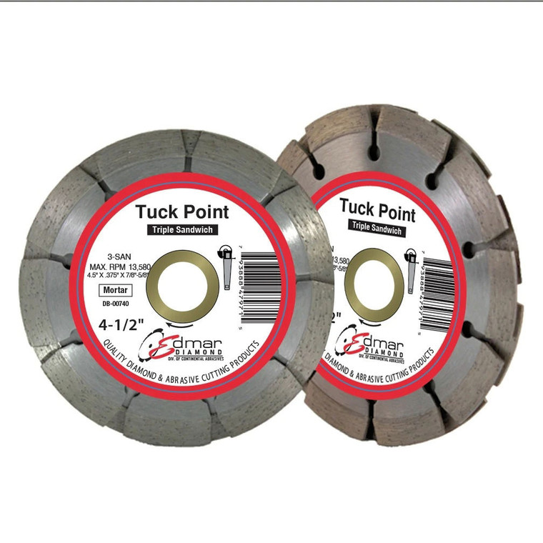 4-1/2" Tuck Point Diamond Blade-3 Blades Bolted Together