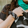 Hair Scrunchies 3 Pack (with assorted designs, teal, black & purple)