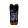 Cork Base Travel Mug - Salmon Life Cycle  (Feathers) - 20 oz