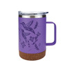 Cork Base Travel Mugs with Handle (16oz) - Hummingbird
