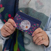 Zippered Card Wallet - Berry Picker in The Moon