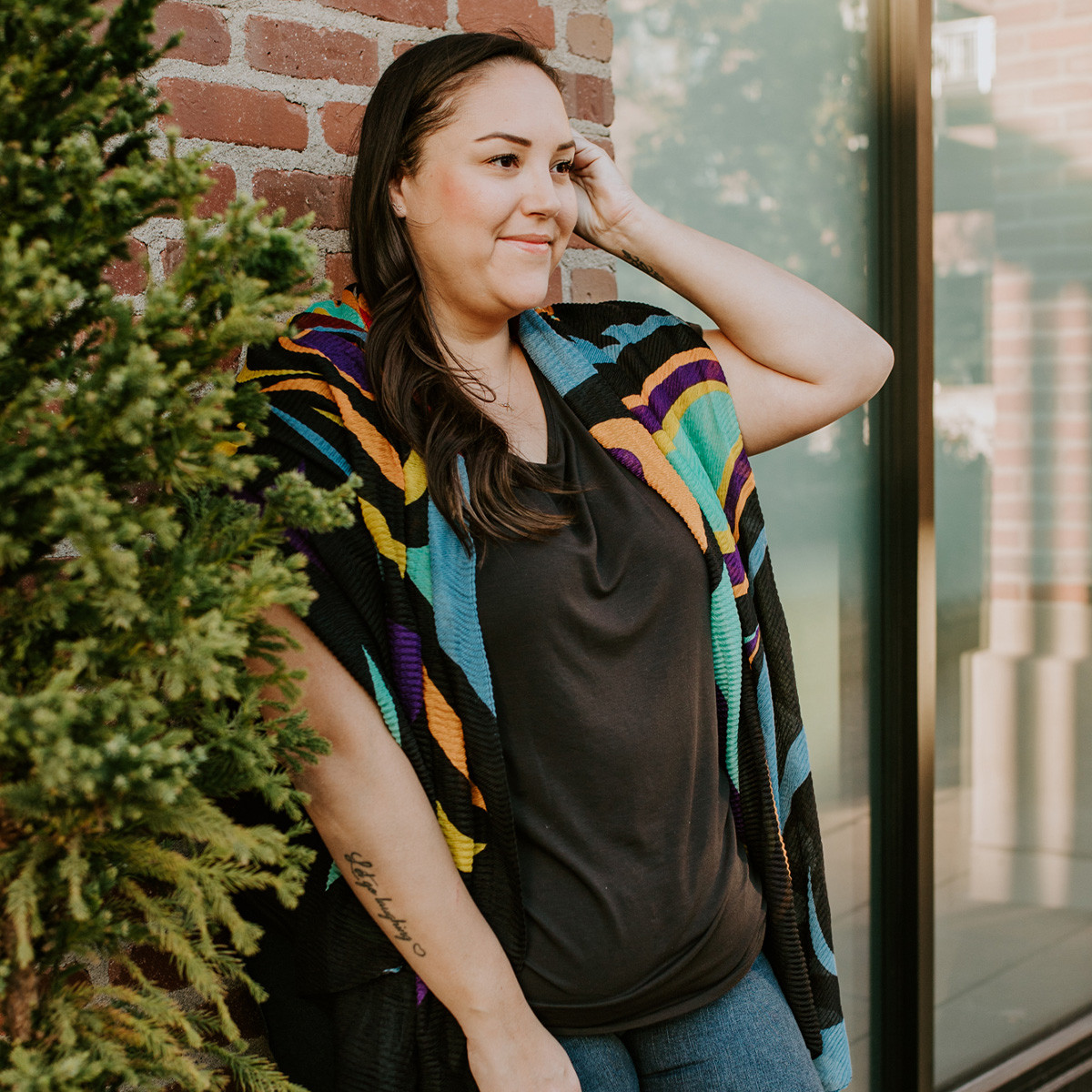 Eco Scarf - Light Saver (Raven), Maynard Johnny, Jr, Coast Salish