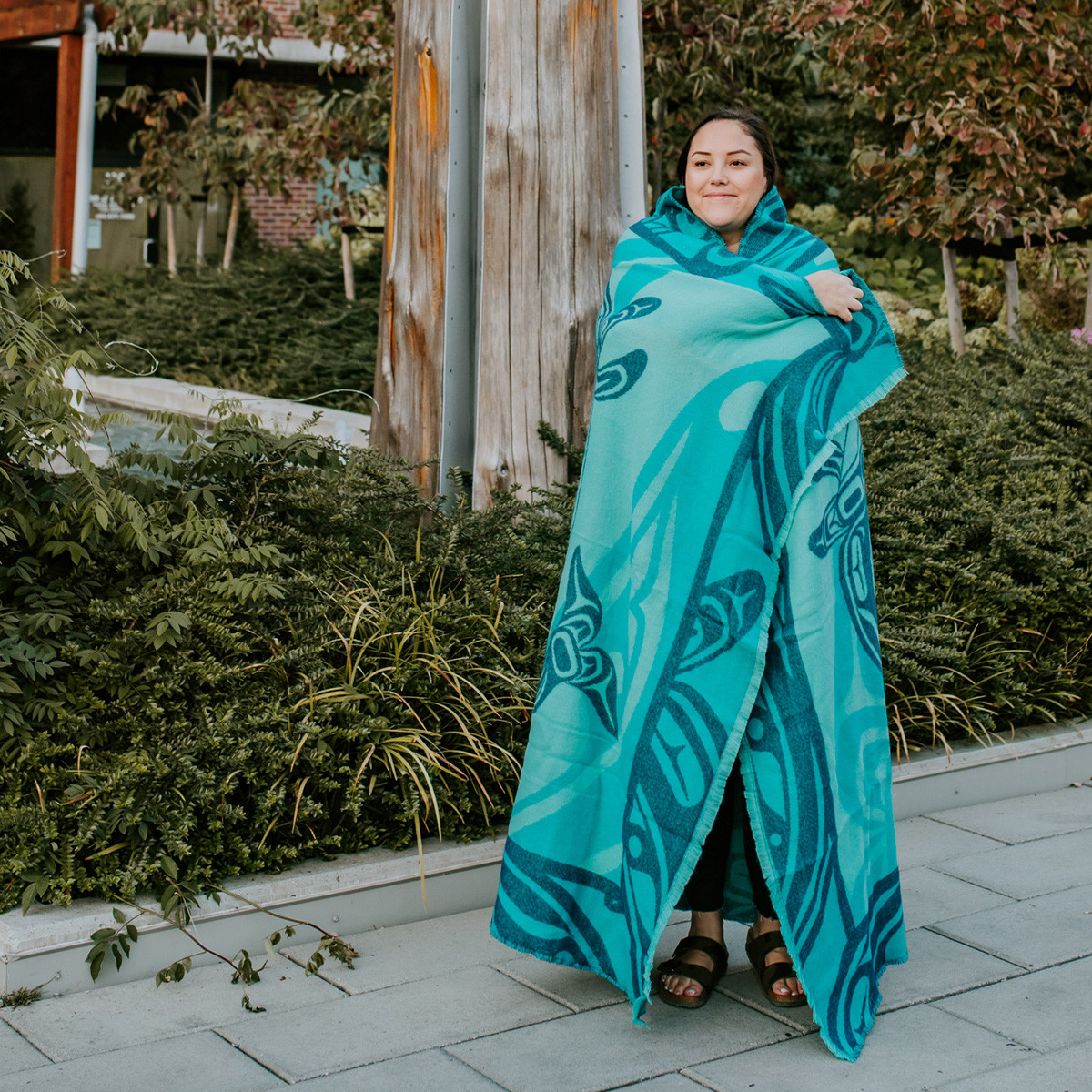Woven Blanket - Humpback Whale, Gordon White, Haida | Native Northwest