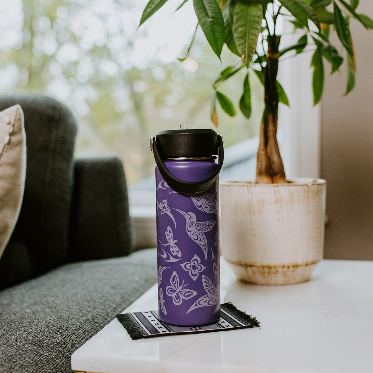 Wide Mouth Insulated Bottles - Hummingbird - 21 oz, Simone Diamond
