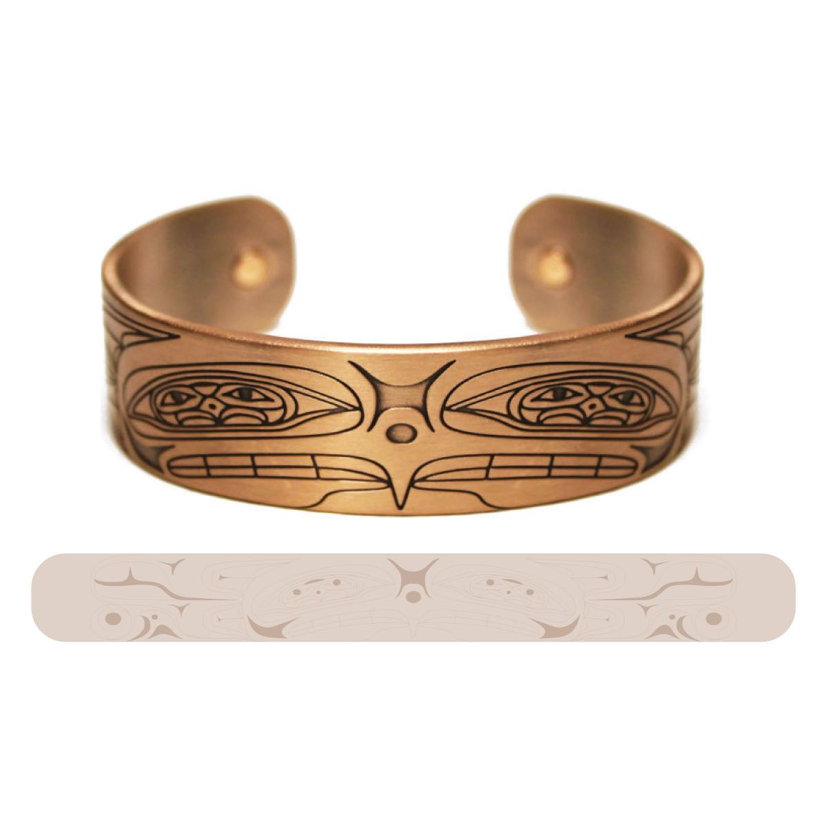 PAZ COLLECTIVE/パズコレクティブWright cuffバングル Copper Plated Bracelet - Higher Power, Ernest Swanson, Haida