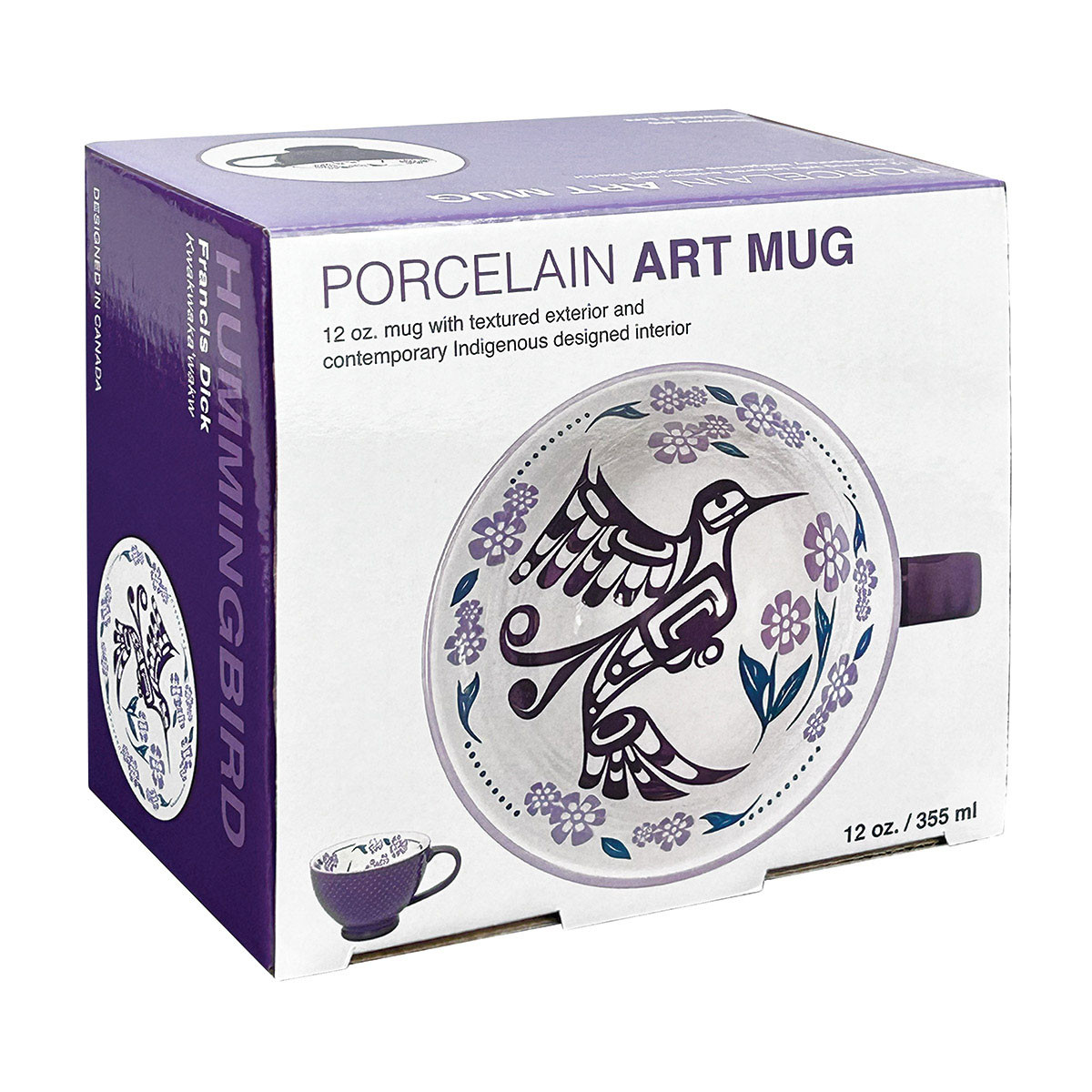 Porcelain Art Mug - Hummingbird, Francis Dick, Kwakwaka'wakw