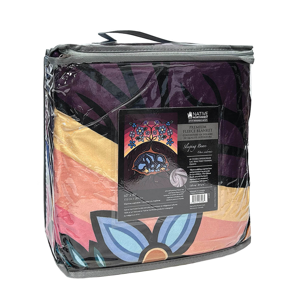 Premium Fleece Blanket - Sleeping Bears, Storm Angeconeb, Lac Seul