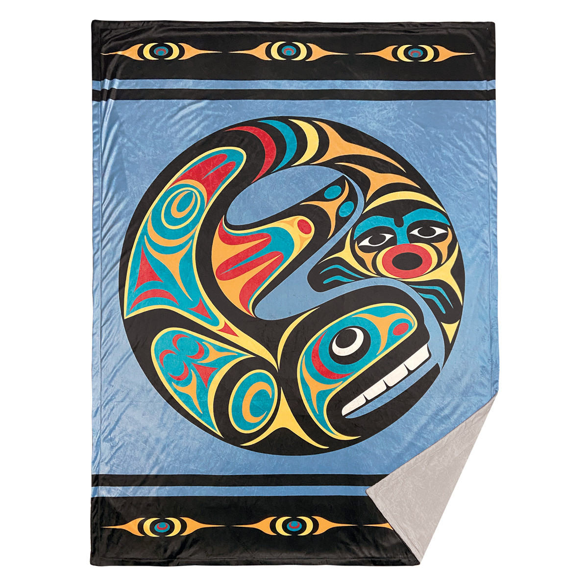 Premium Fleece Blanket - Whale, Maynard Johnny Jr., Coast Salish