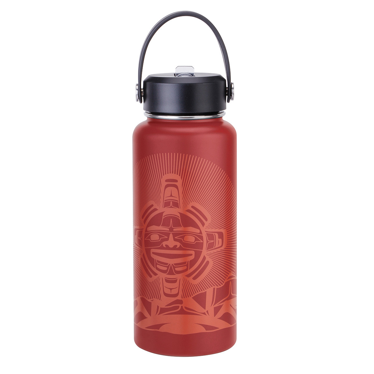 Wide Mouth Insulated Bottle (32oz) - Chilkat Sun, Nahaan, Tlingit
