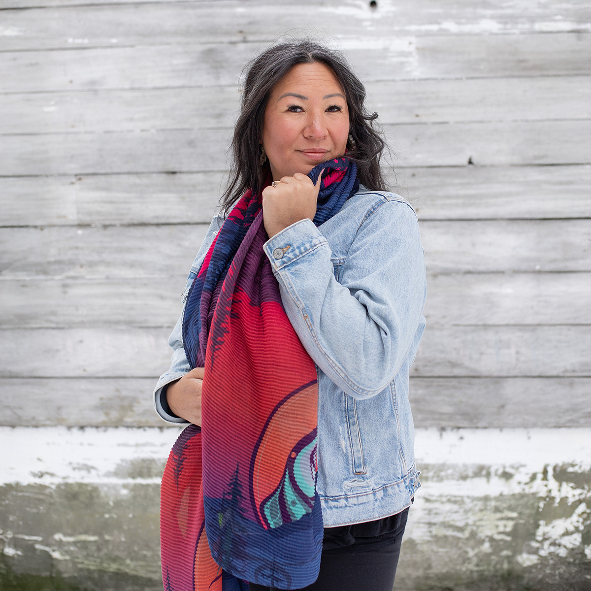 Eco Scarf - The Light Keeper, Adam Lewis, Kwakwaka'wakw