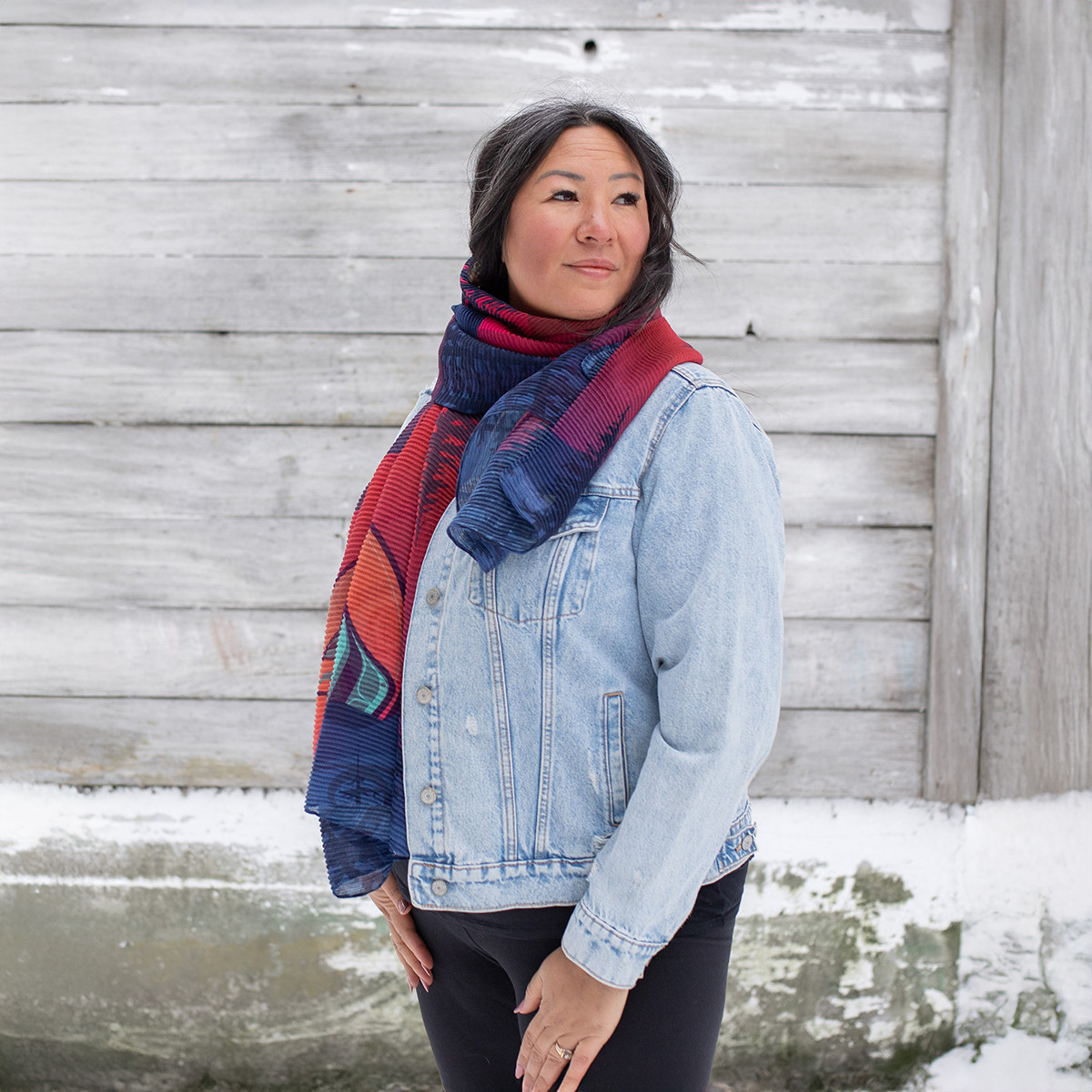 Eco Scarf - The Light Keeper, Adam Lewis, Kwakwaka'wakw