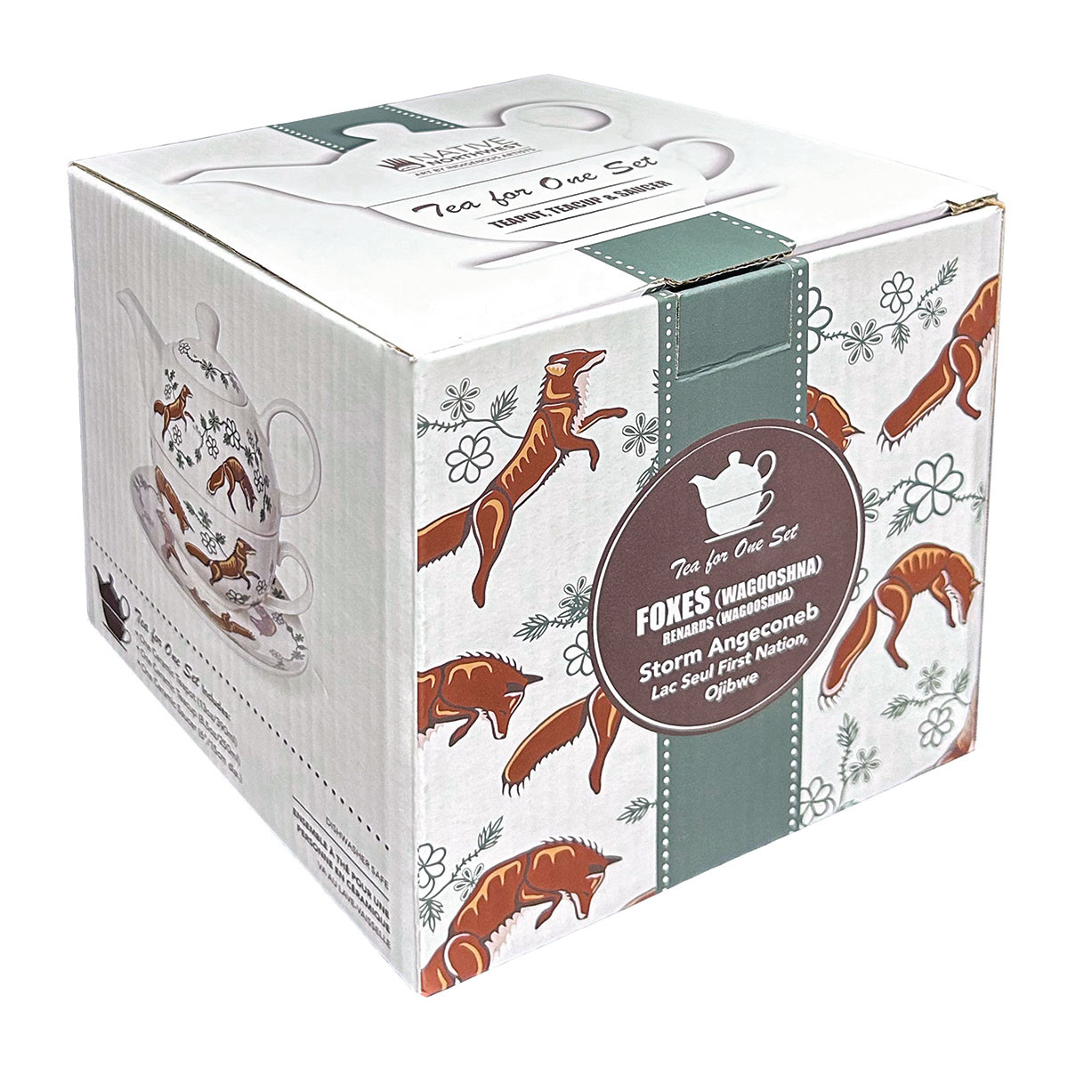 Tea For One Set - Foxes (Wagooshna), Storm Angeconeb, Lac Seul