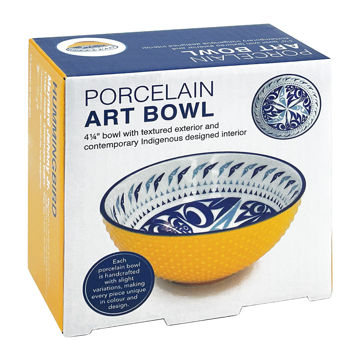 Porcelain Art Bowl (Small) - Hummingbird, Maynard Johnny, Jr