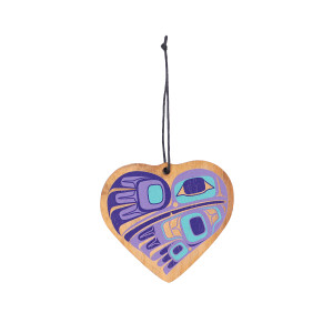 Wood Ornament - Hummingbird Heart