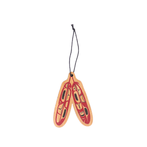 Wood Ornament - Eagle Feathers