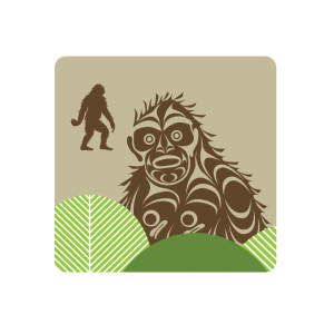 Cork-Backed Coaster - Sasquatch Cork-Backed Coaster - Sasquatch