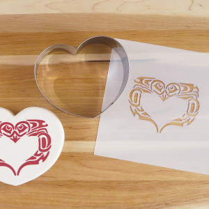 Cookie Cutter and Stencil Set - Lovebirds