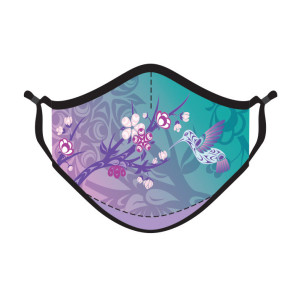 Reusable Face Mask - Hummingbird & Blossoms