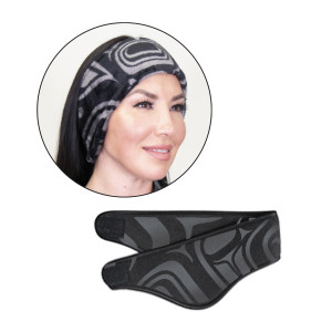 Fleece Headbands - Formline (Black/Grey)