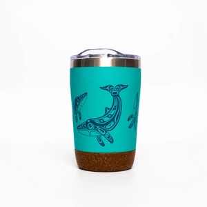 Cork Base Travel Mugs - Humpback Whale - 12 oz