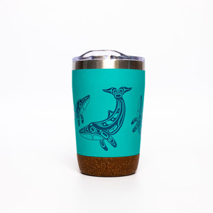 Cork Base Travel Mugs - Humpback Whale - 12 oz