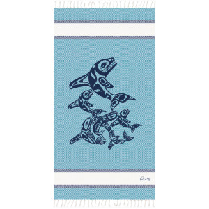 Artisan Cotton Towel (Large) - Orca Family